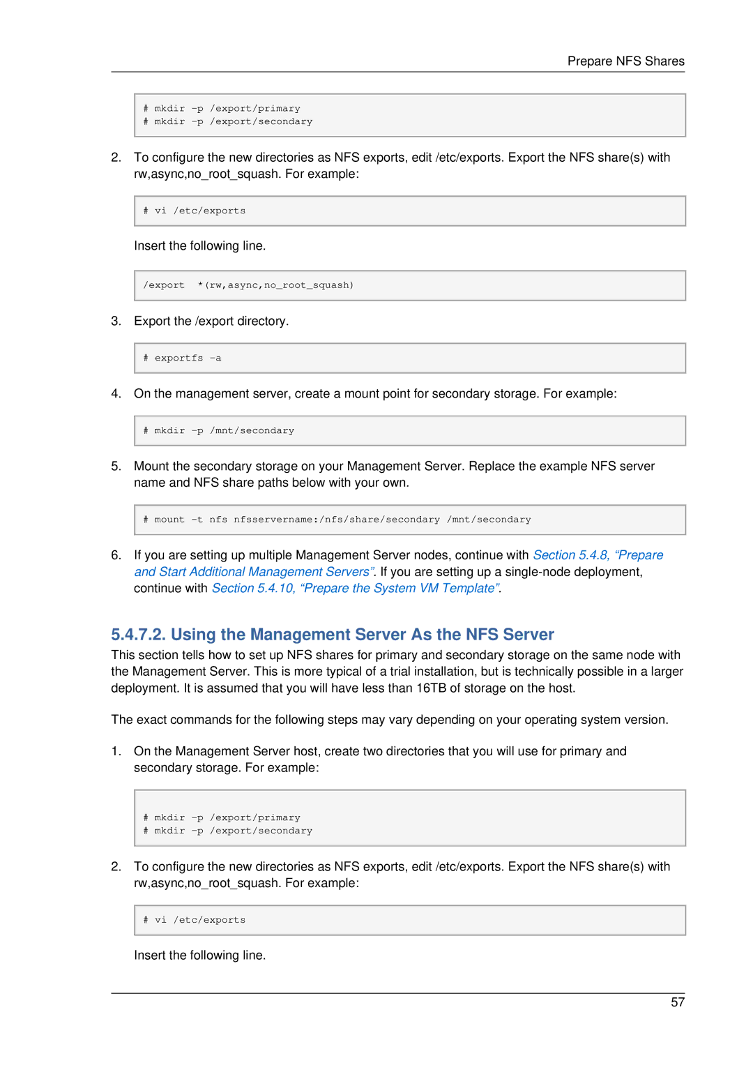 Citrix Systems 4.2 manual Using the Management Server As the NFS Server 