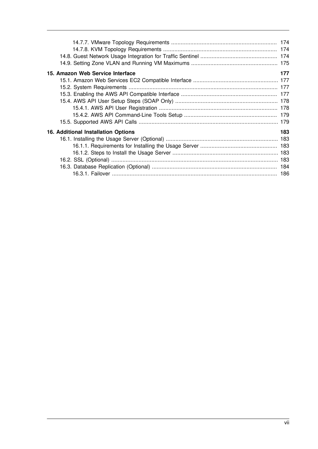 Citrix Systems 4.2 manual Amazon Web Service Interface 177, Additional Installation Options 183 