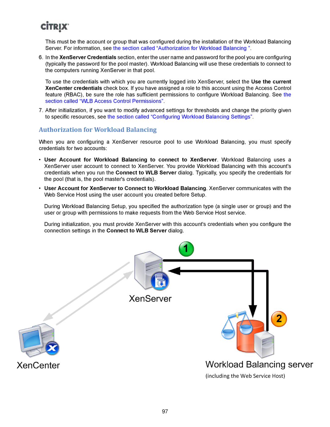 Citrix Systems 5.6 manual Authorization for Workload Balancing 