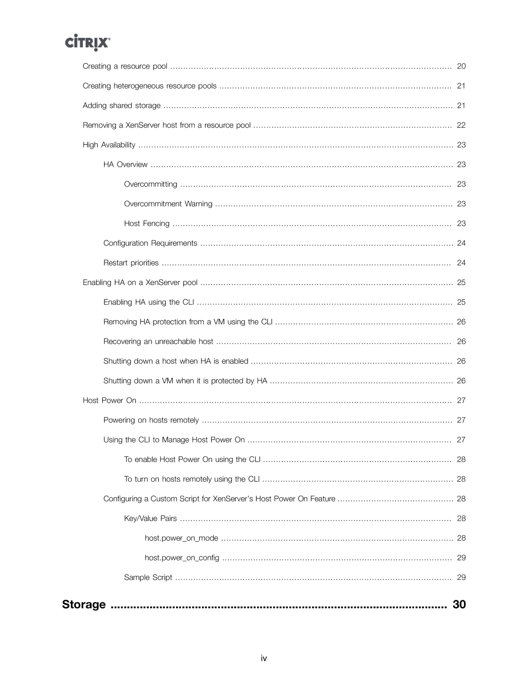 Citrix Systems 5.6 manual Storage 