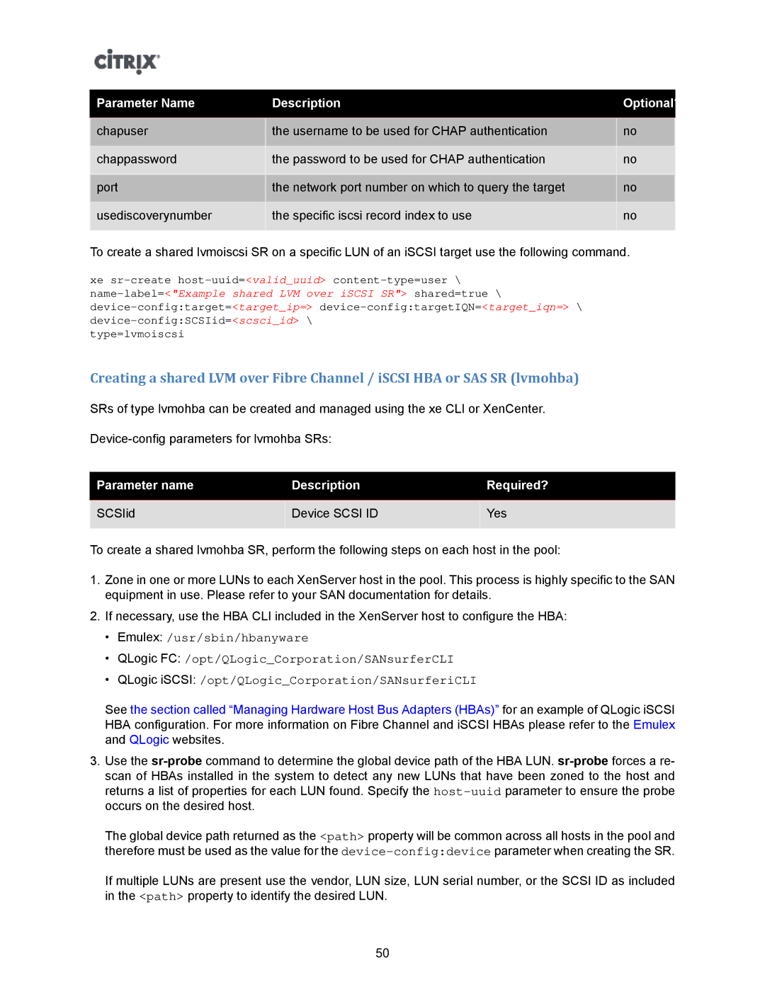 Citrix Systems 5.6 manual Parameter Name Description Optional? 