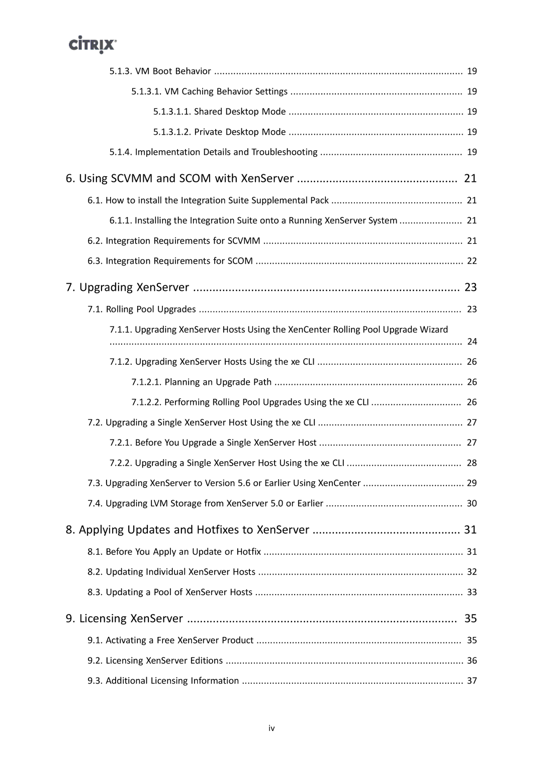 Citrix Systems 6.1.0 manual Using Scvmm and Scom with XenServer 