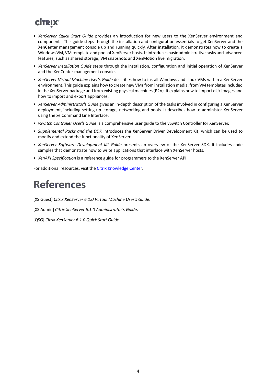 Citrix Systems 6.1.0 manual References 