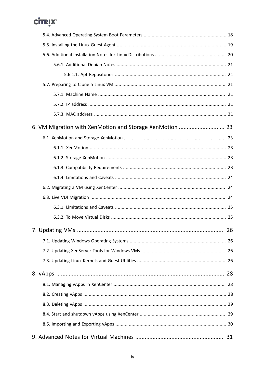 Citrix Systems 6.2.0 manual VM Migration with XenMotion and Storage XenMotion 