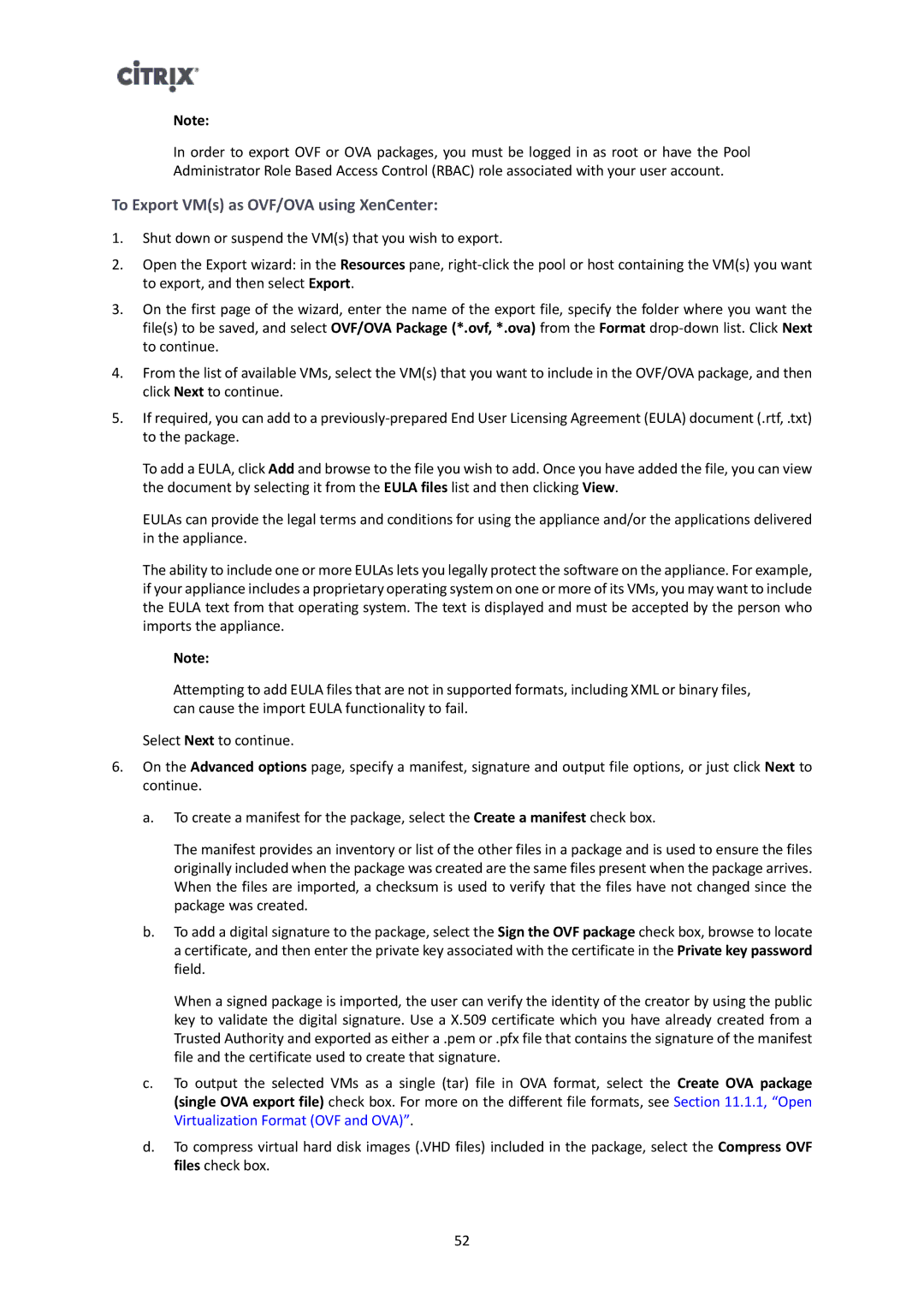 Citrix Systems 6.2.0 manual To Export VMs as OVF/OVA using XenCenter 