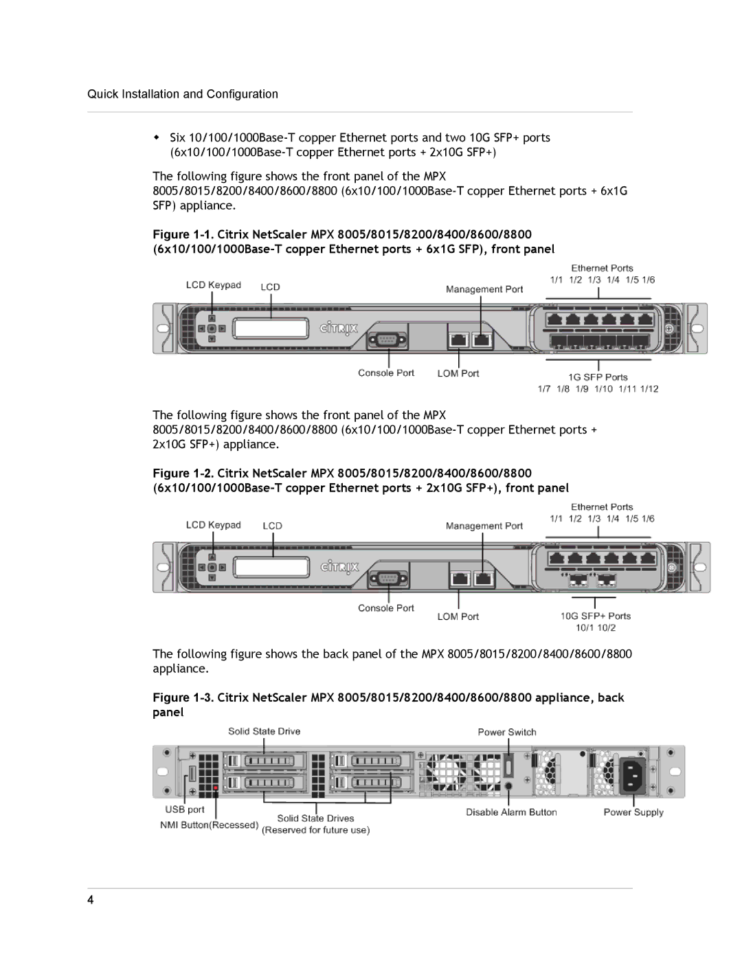 Citrix Systems 8400, 8800, 8600, 8200, 8005, 8015 quick start Quick Installation and Configuration 