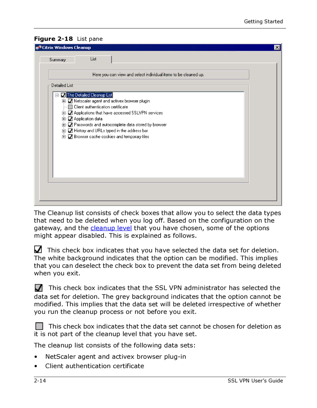 Citrix Systems 9000 Series manual List pane 