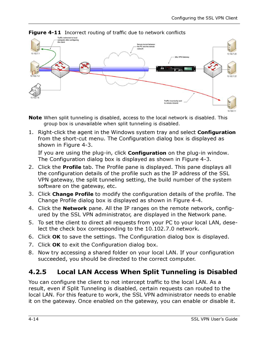 Citrix Systems 9000 Series manual Local LAN Access When Split Tunneling is Disabled 