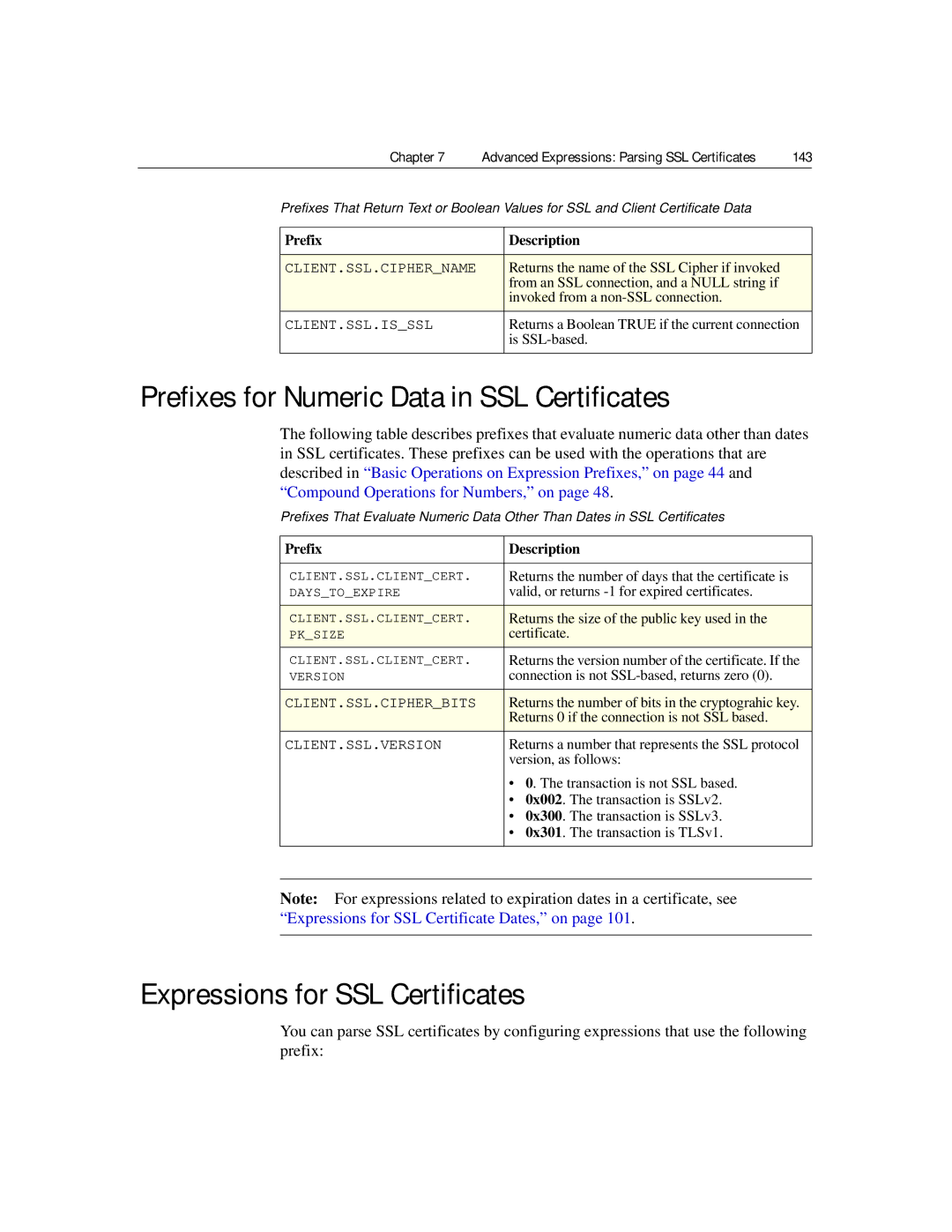 Citrix Systems 9.2 manual Prefixes for Numeric Data in SSL Certificates, Expressions for SSL Certificates 