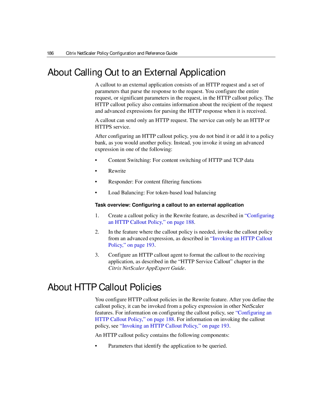 Citrix Systems 9.2 manual About Calling Out to an External Application, About Http Callout Policies 