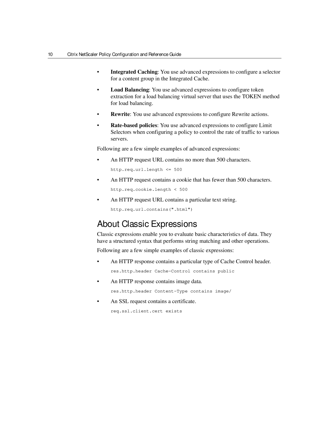 Citrix Systems 9.2 manual About Classic Expressions 