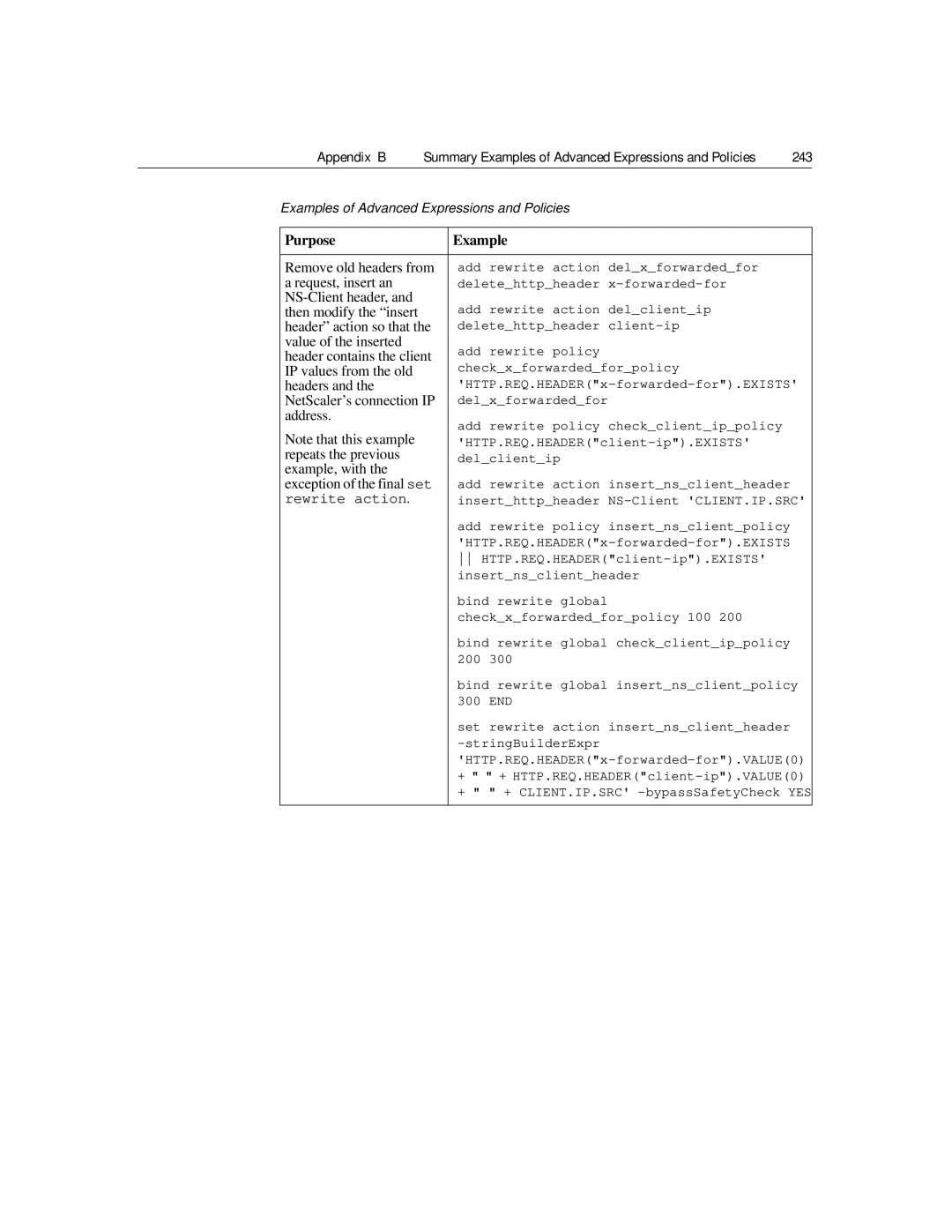 Citrix Systems 9.2 Request, insert an, NS-Client header, Then modify the insert, Header action so that, Example, with 