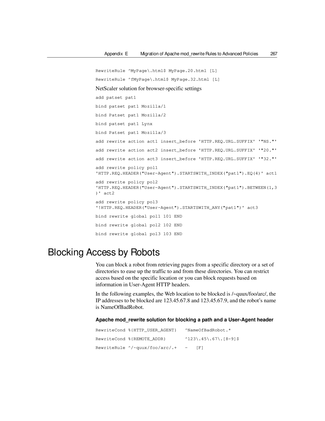 Citrix Systems 9.2 manual Blocking Access by Robots, 267 