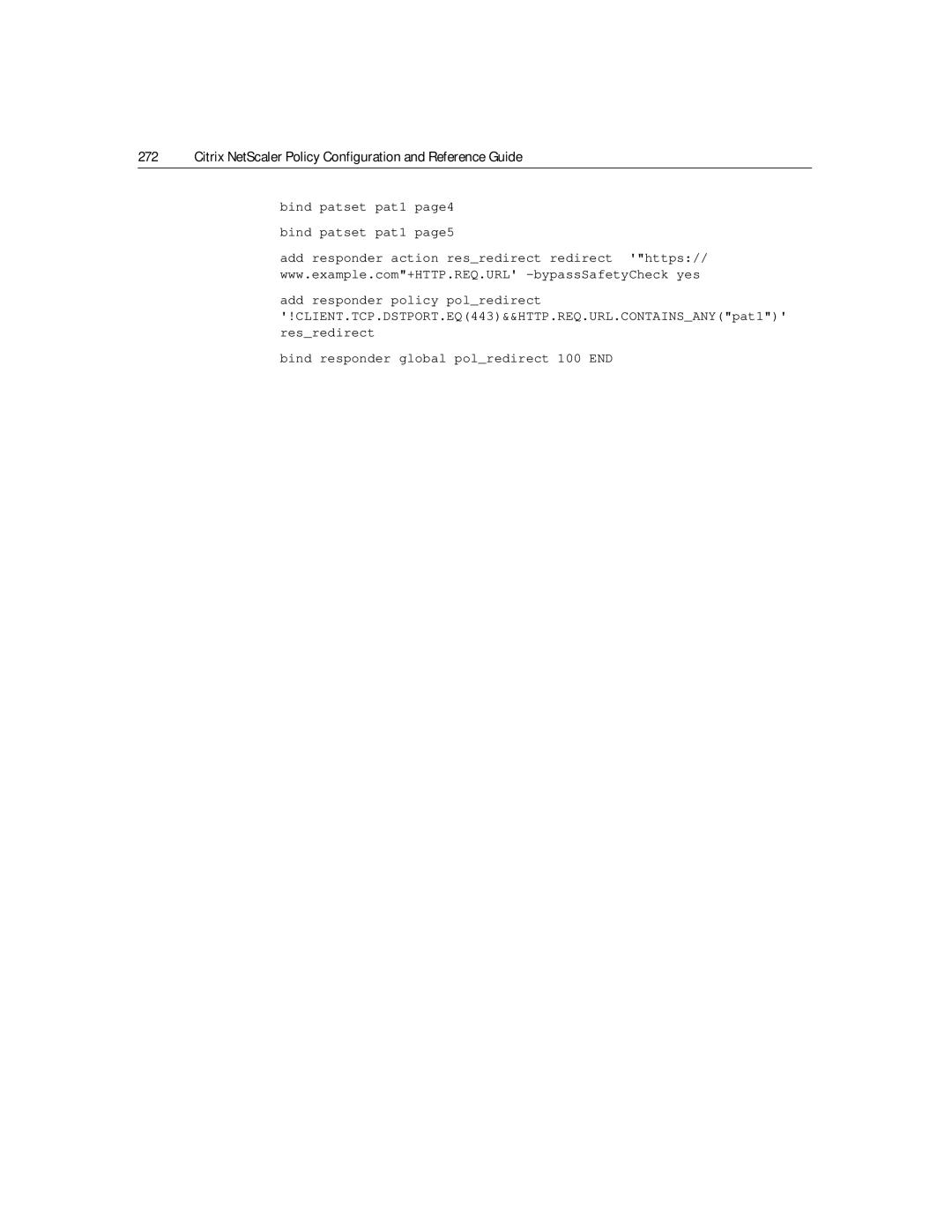 Citrix Systems 9.2 manual Bind patset pat1 page4 Bind patset pat1 page5 