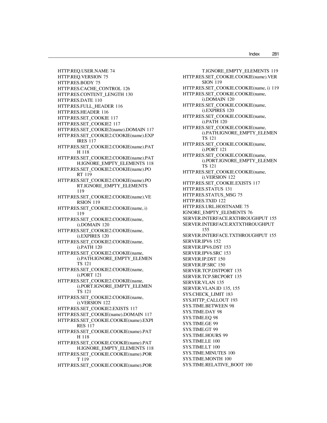 Citrix Systems 9.2 manual Index, HTTP.RES.SETCOOKIE2.COOKIEname, i 