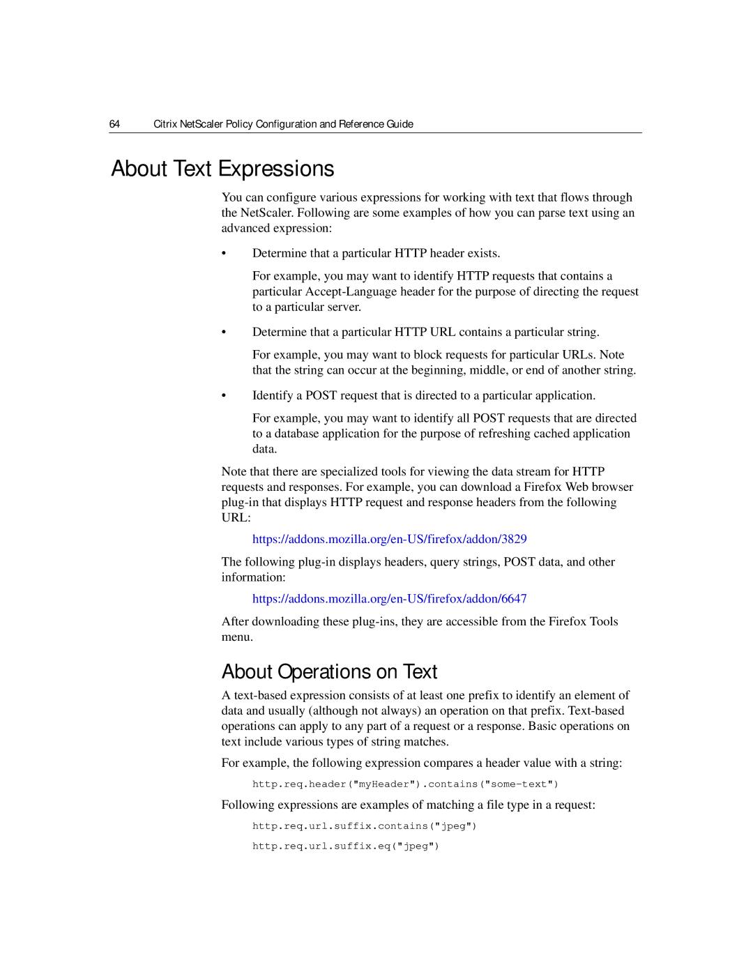 Citrix Systems 9.2 manual About Text Expressions, About Operations on Text 