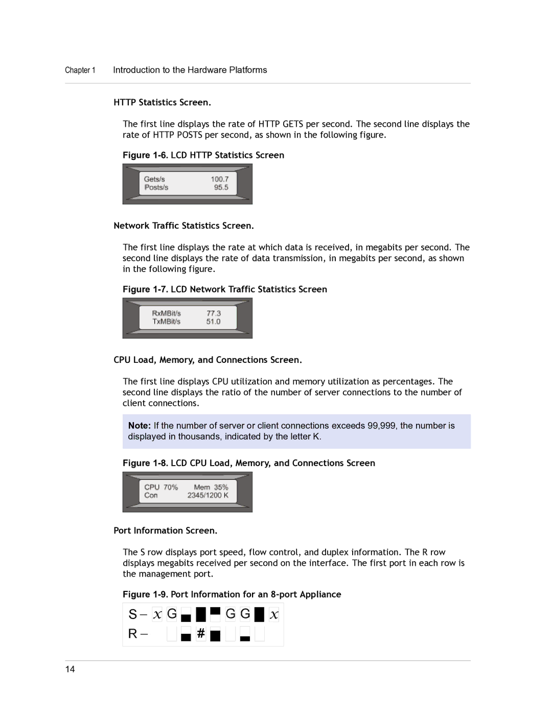 Citrix Systems 9.3 setup guide LCD Http Statistics Screen Network Traffic Statistics Screen 