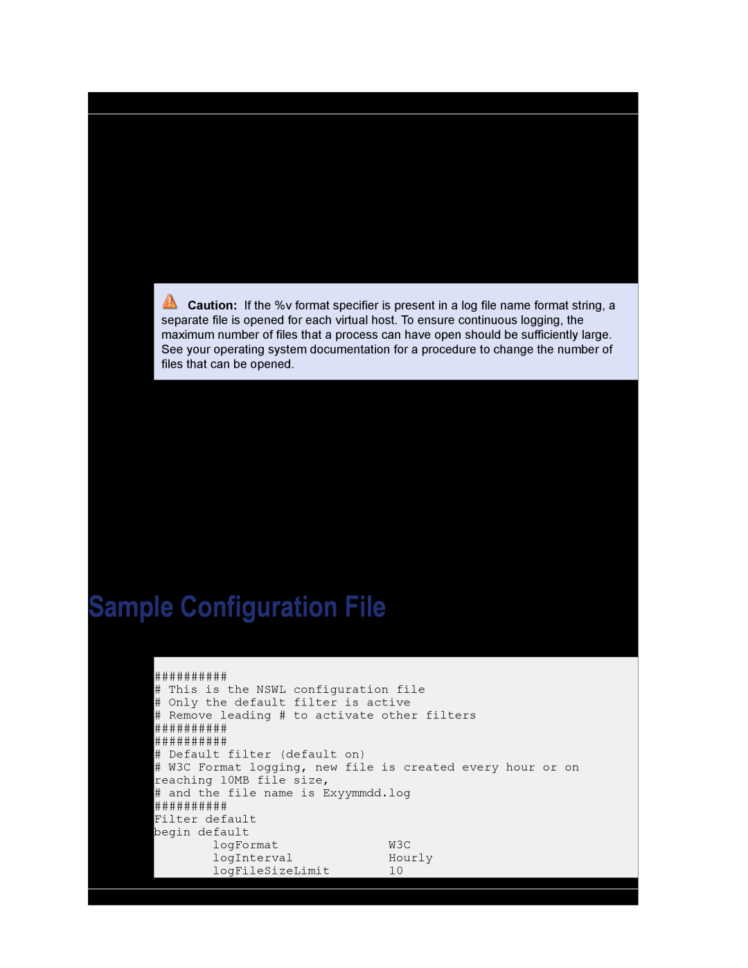 Citrix Systems CITRIX NETSCALER 9.3 manual Sample Configuration File, Creating Apache Log Formats 