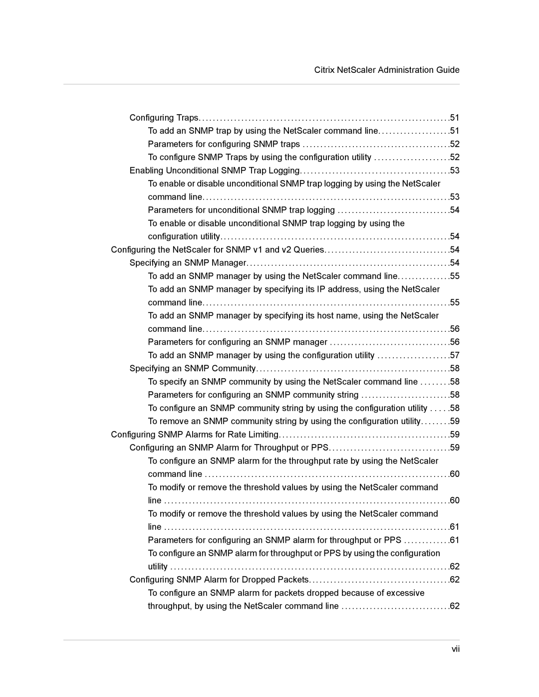 Citrix Systems CITRIX NETSCALER 9.3 manual Vii 