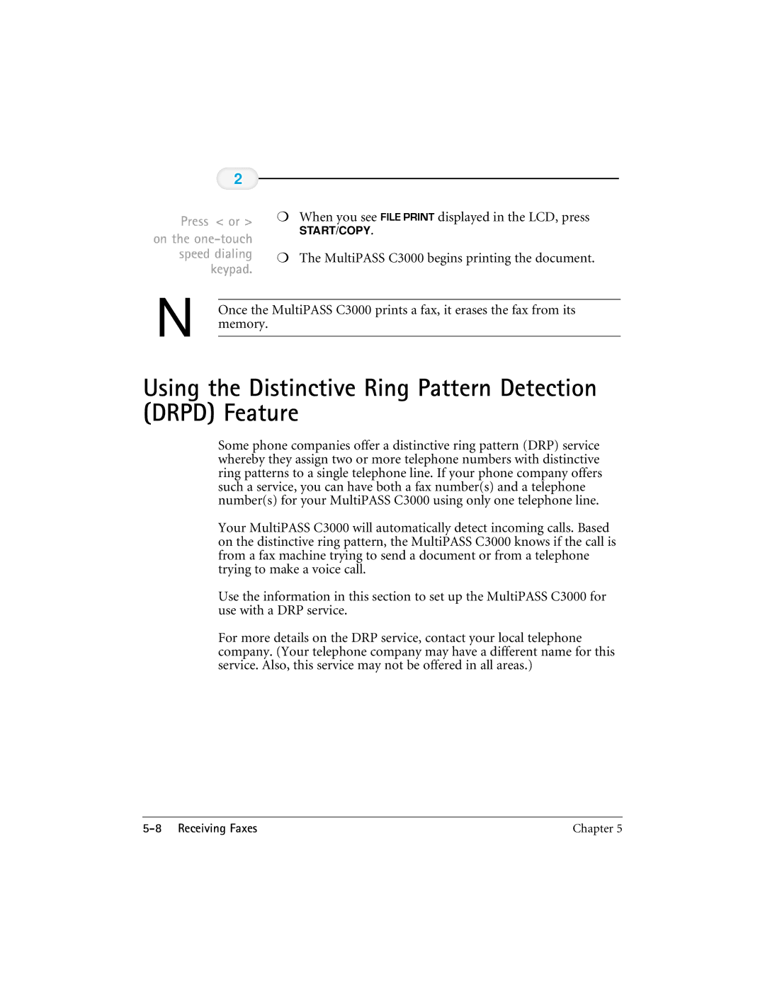 CK Electric Part C3000 manual Using the Distinctive Ring Pattern Detection Drpd Feature, Speed dialing, Keypad, Memory 