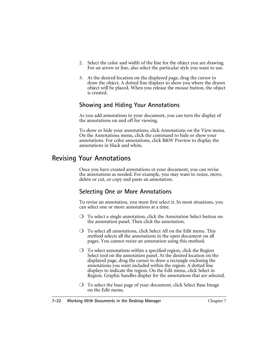 CK Electric Part C3000 Revising Your Annotations, Showing and Hiding Your Annotations, Selecting One or More Annotations 