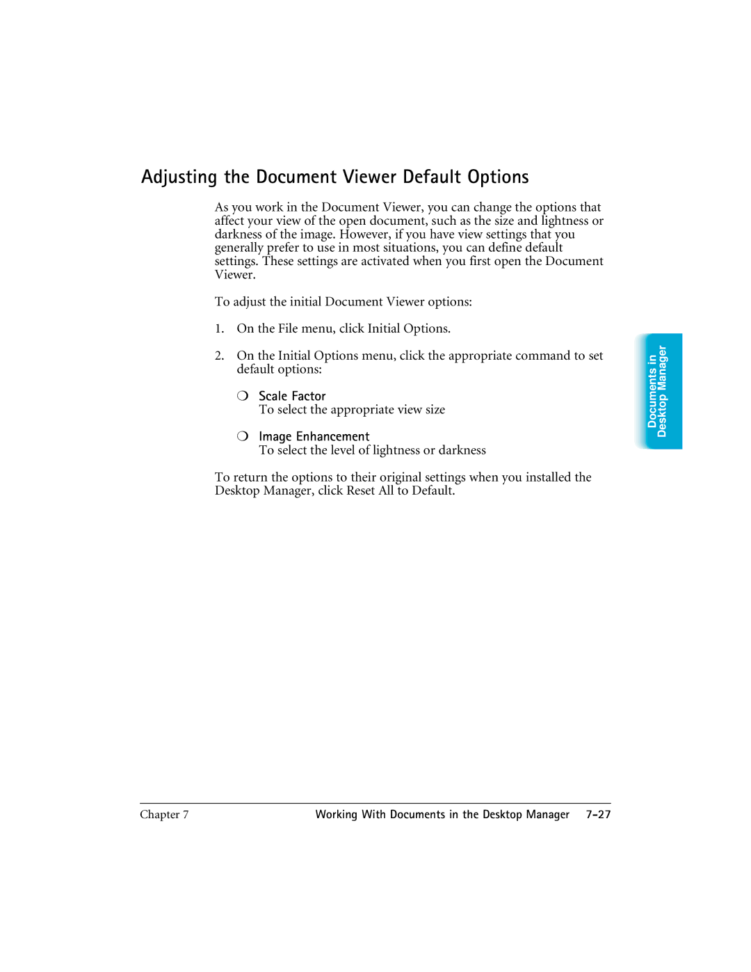 CK Electric Part C3000 manual Adjusting the Document Viewer Default Options 