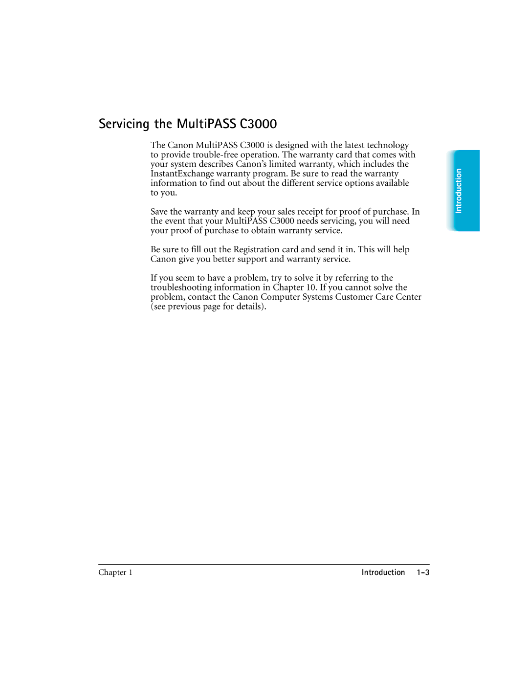 CK Electric Part manual Servicing the MultiPASS C3000 