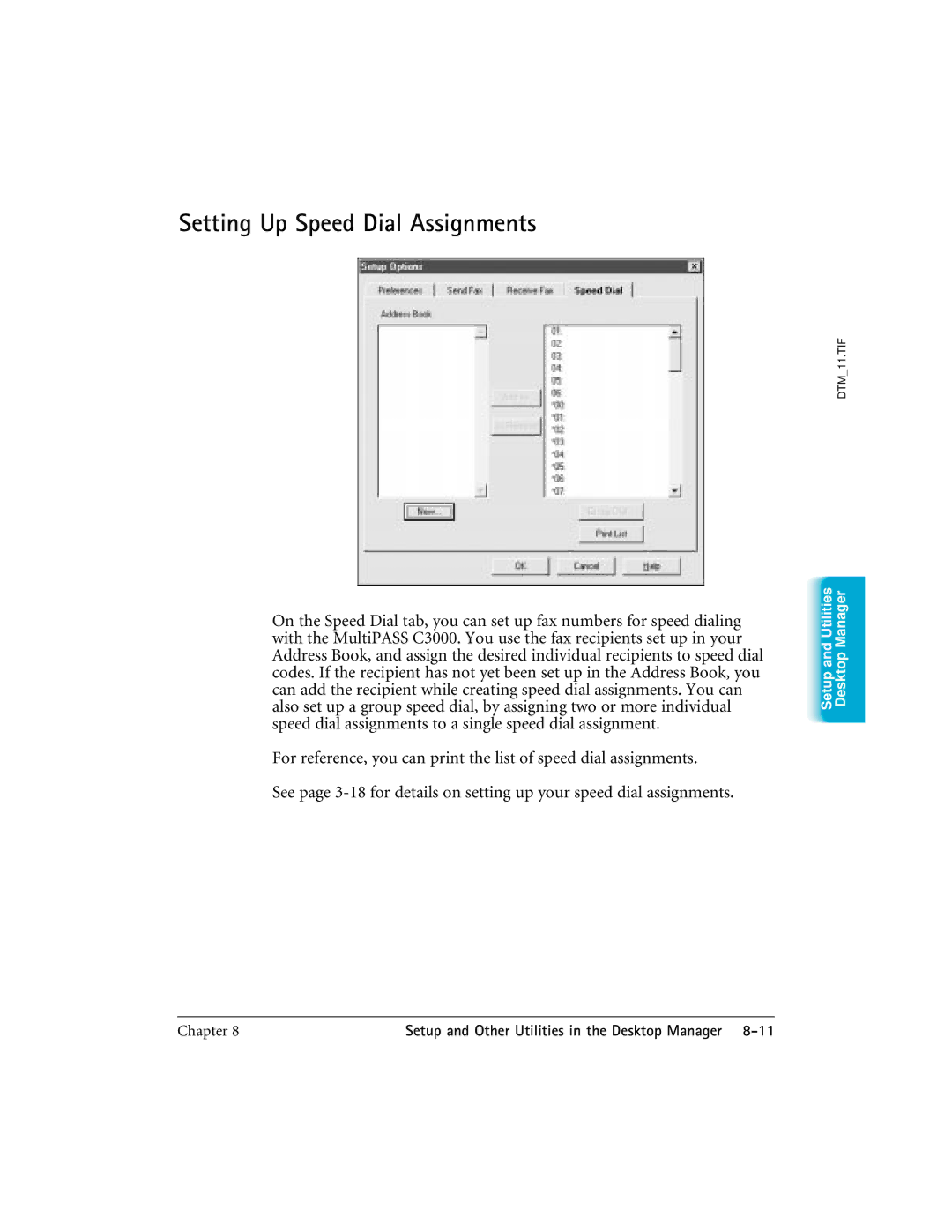 CK Electric Part C3000 manual Setting Up Speed Dial Assignments 