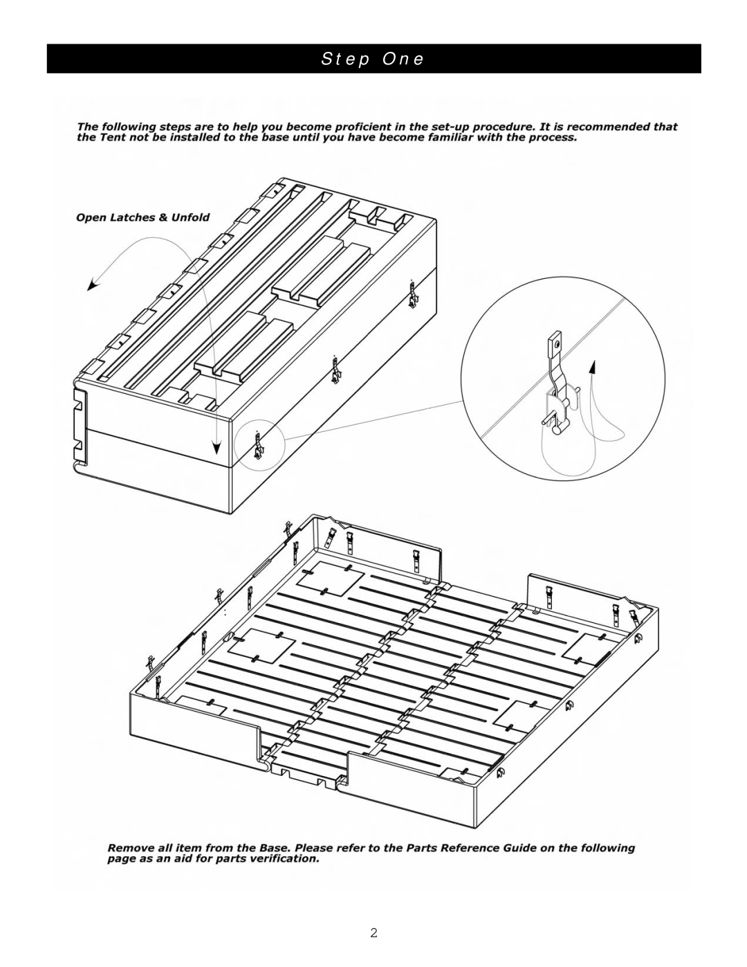 Clam Corp 8 0 9 9 manual Step One 