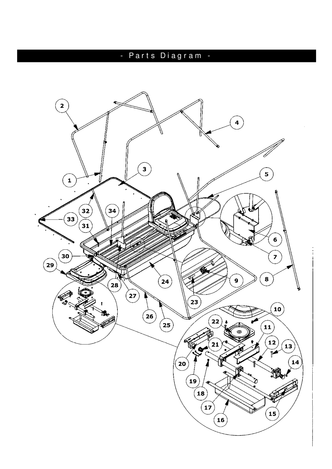 Clam Corp 8062 manual Parts Diagram 