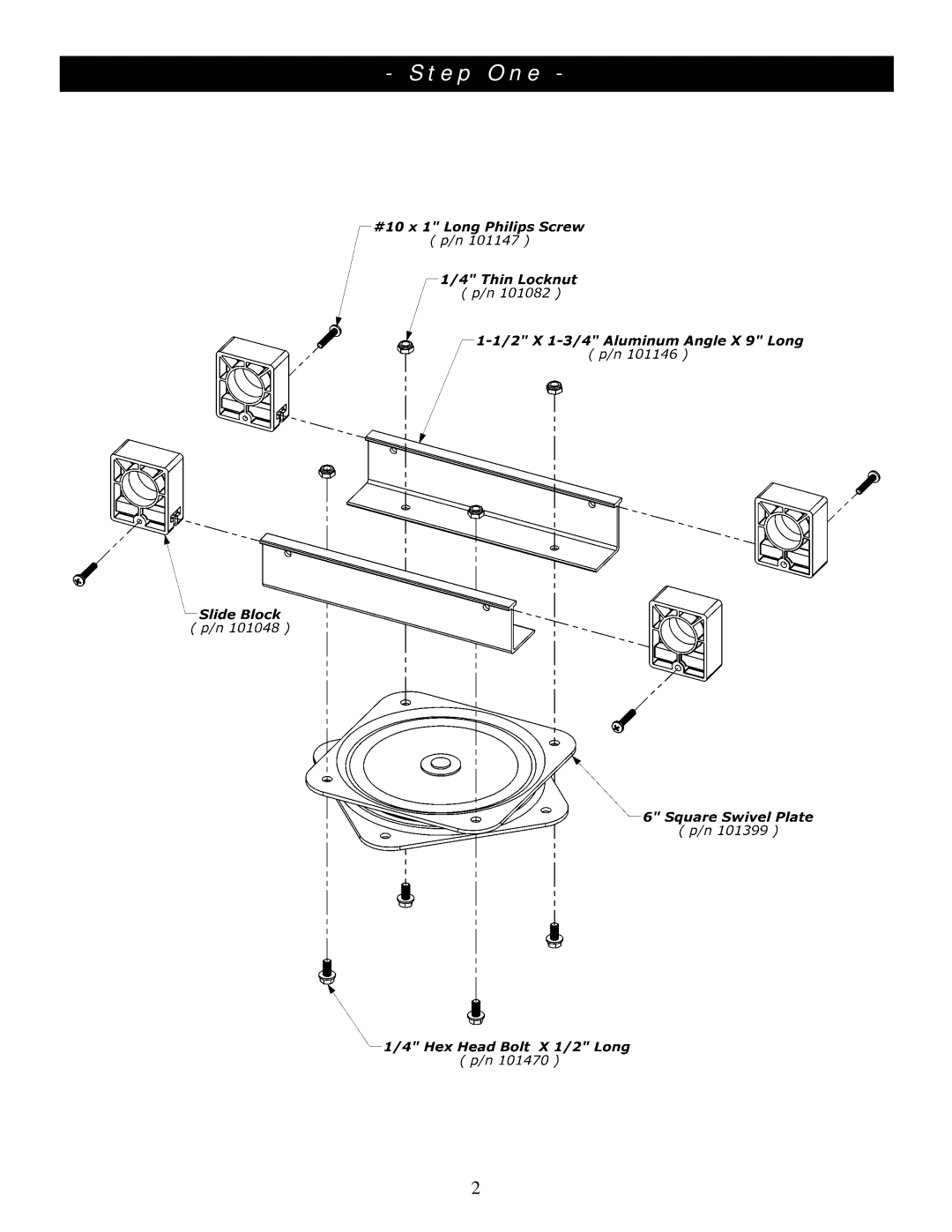 Clam Corp 8063 manual Step One 