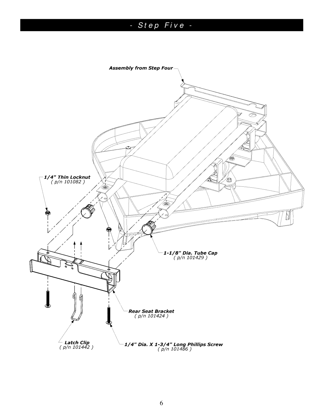 Clam Corp 8063 manual Step Five 