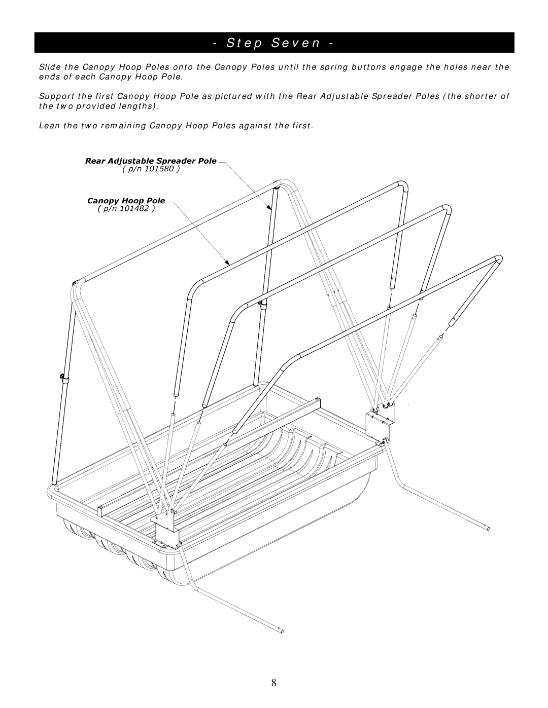 Clam Corp 8063 manual Step Seven 