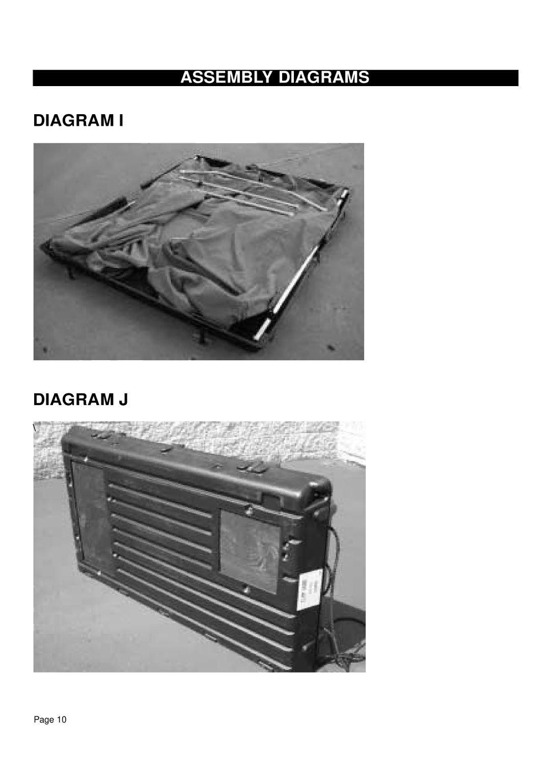 Clam Corp 8201 manual Assembly Diagrams, Diagram Diagram J 