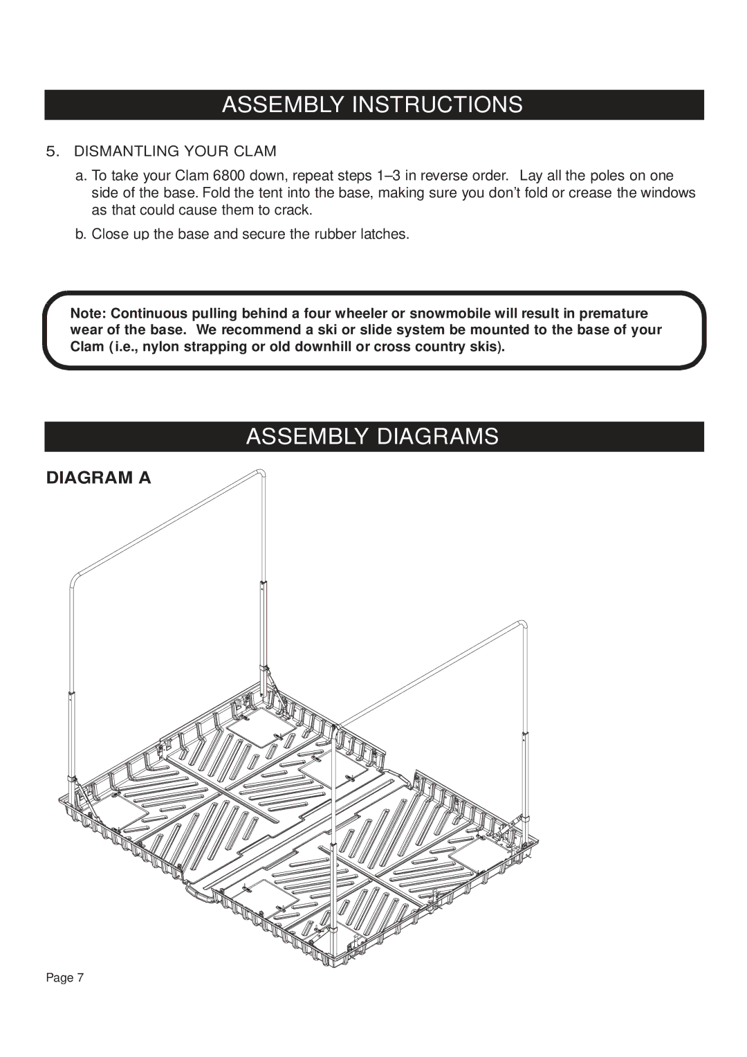 Clam Corp 8202 manual Assembly Diagrams 