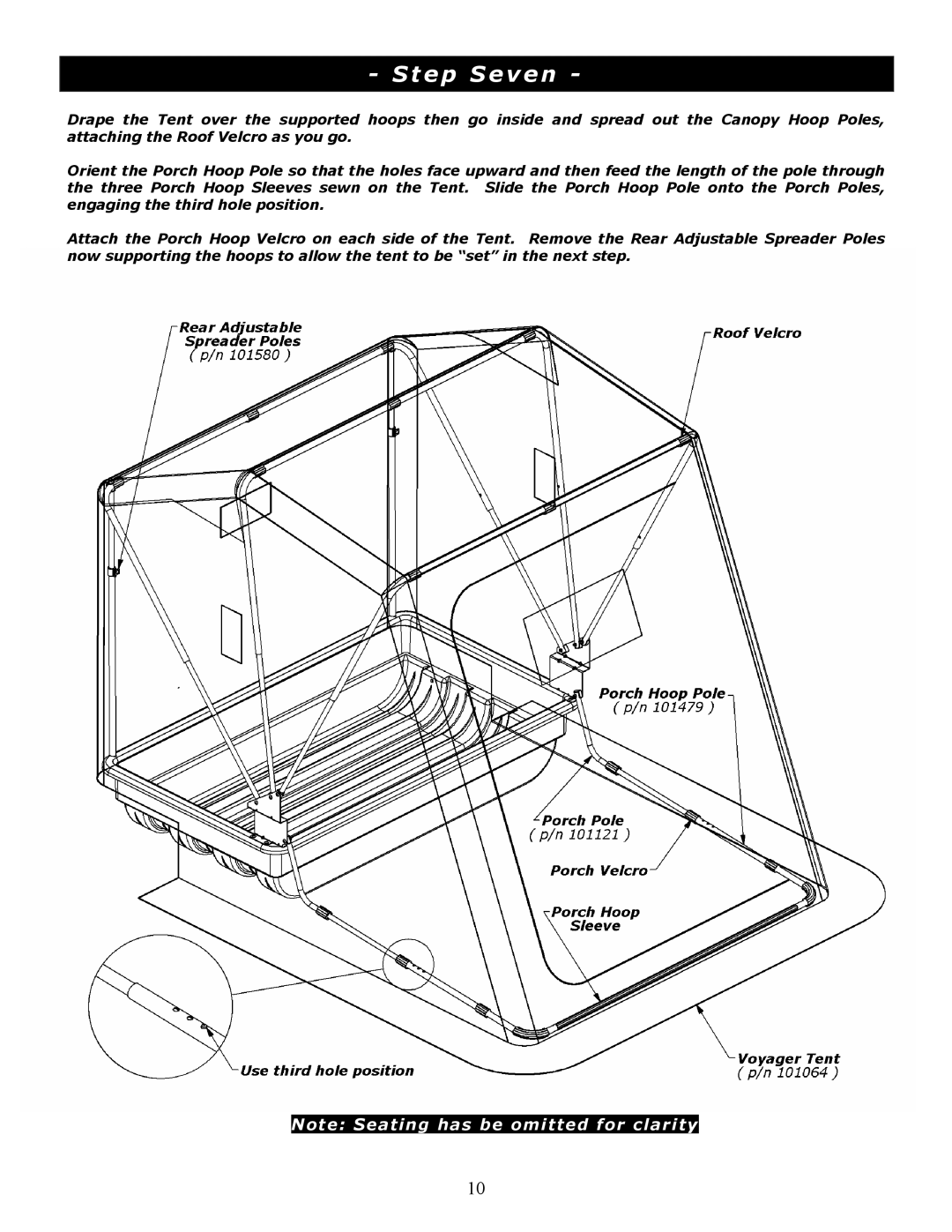 Clam Corp 8208 manual Step Seven 