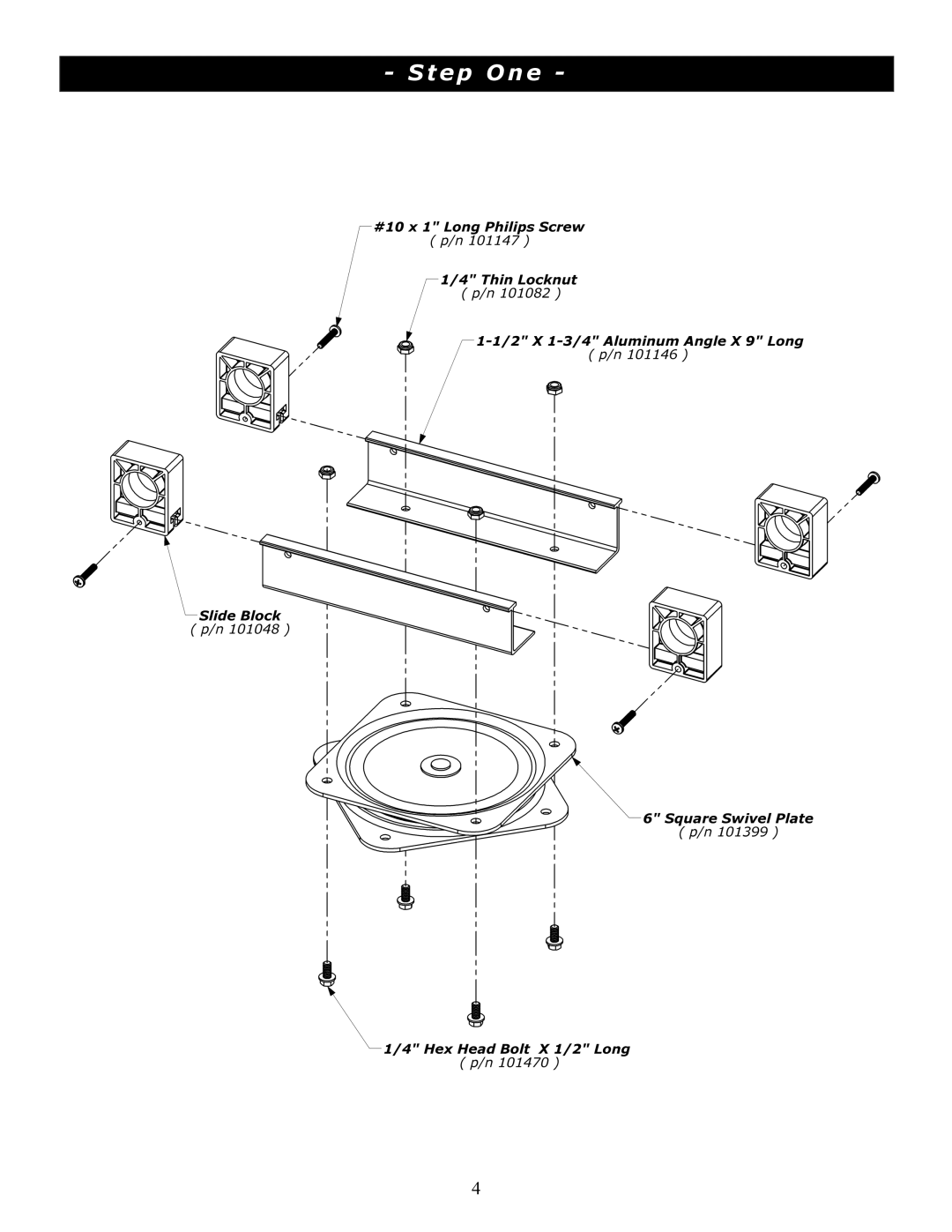 Clam Corp 8208 manual Step One 