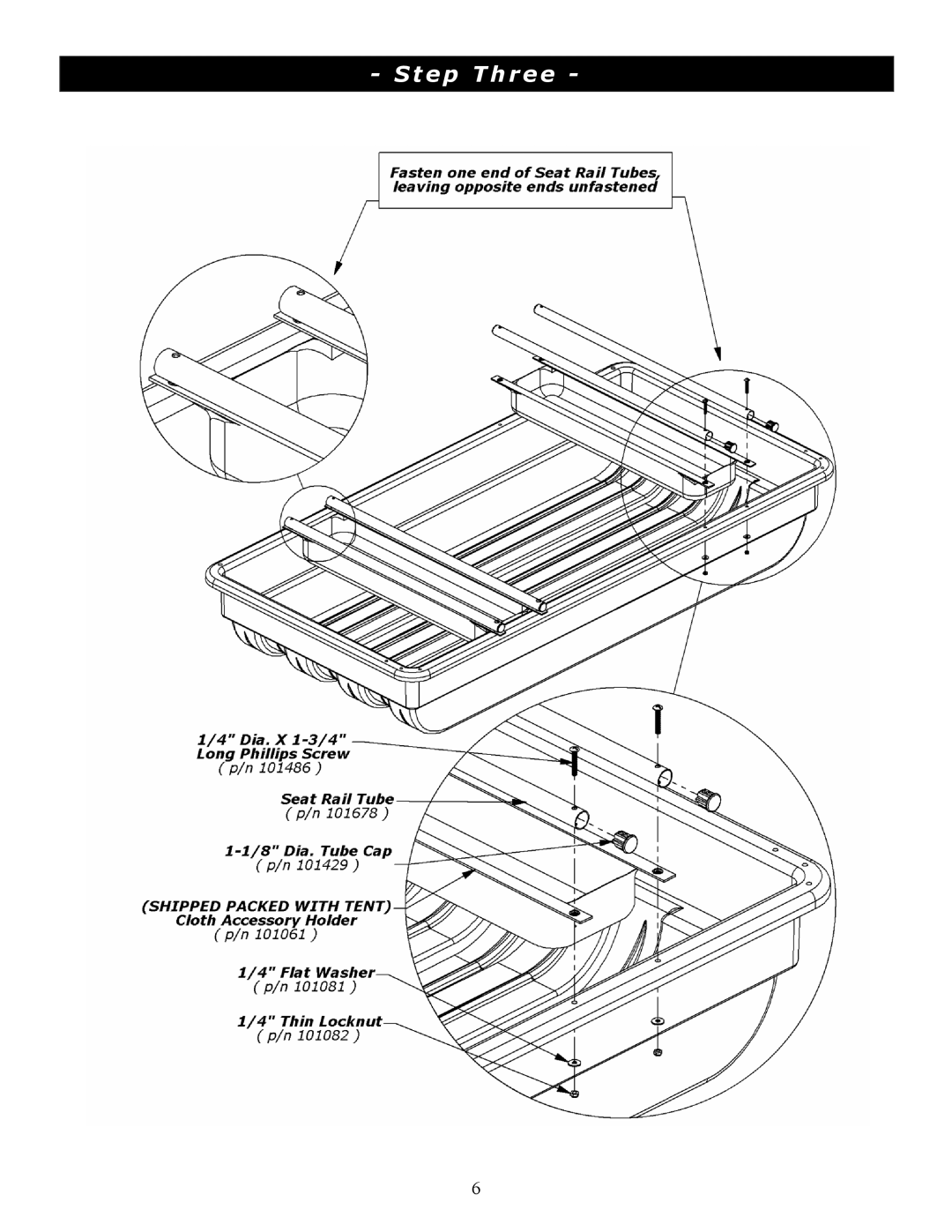 Clam Corp 8208 manual Step Three 