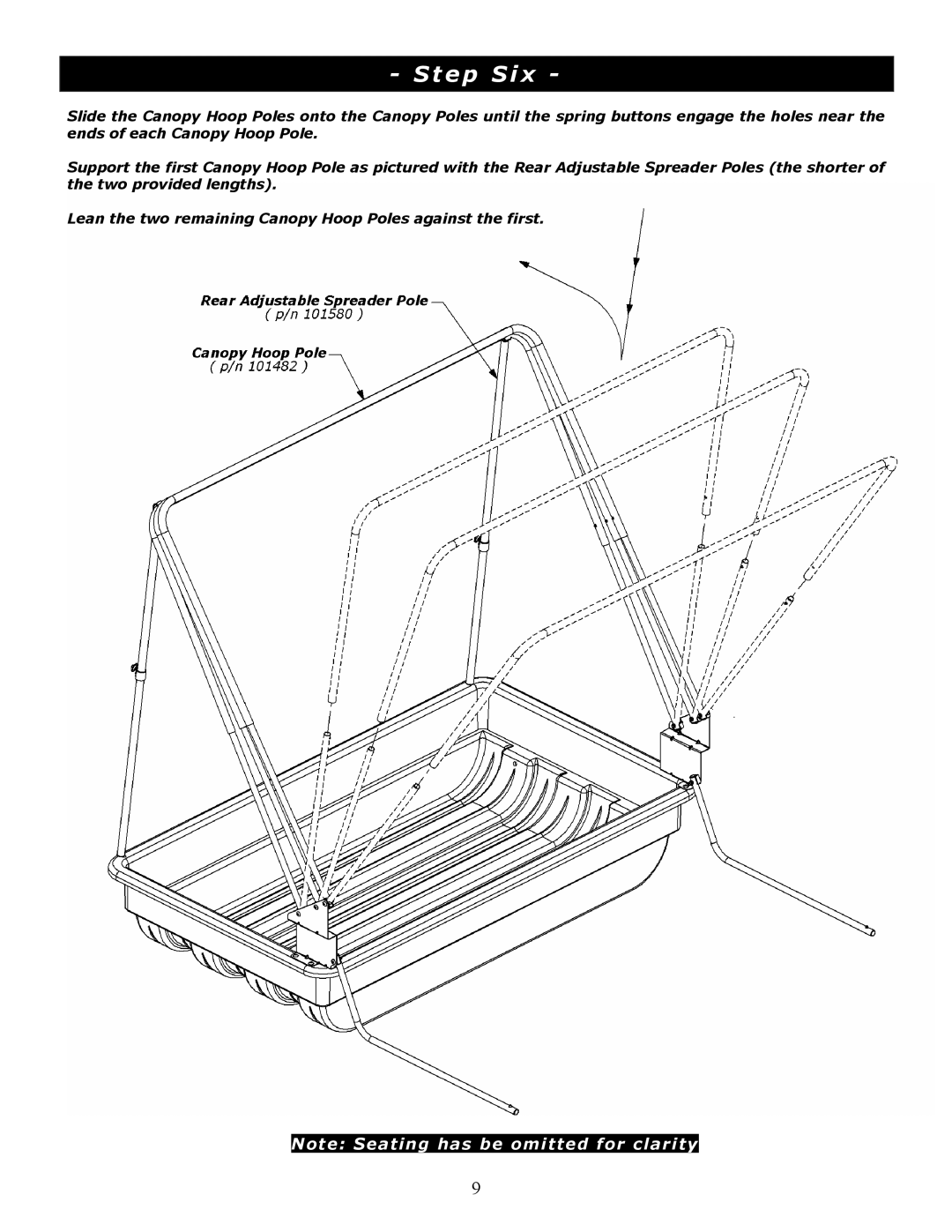 Clam Corp 8208 manual Step Six 