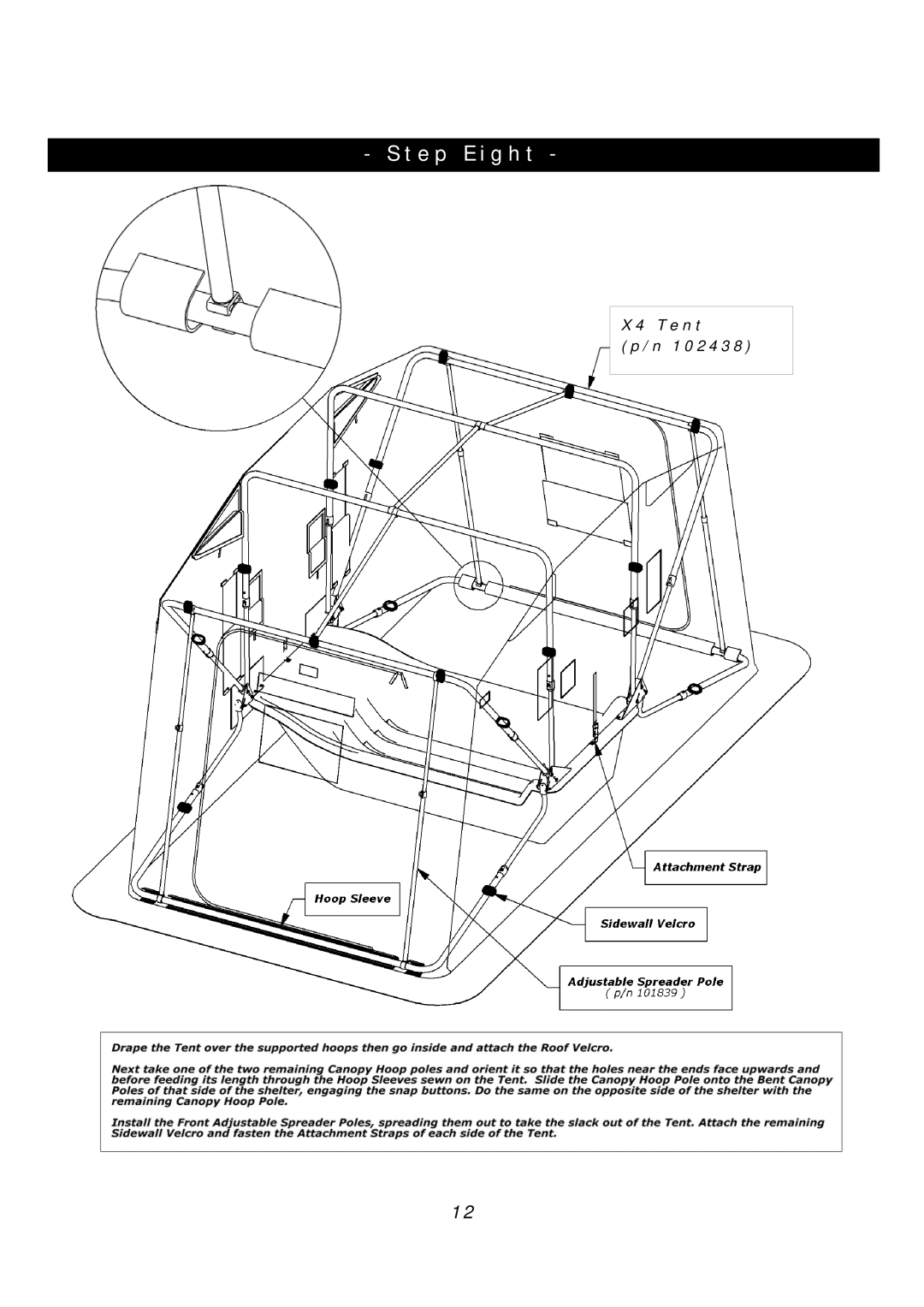 Clam Corp 8235 manual Step Eight 