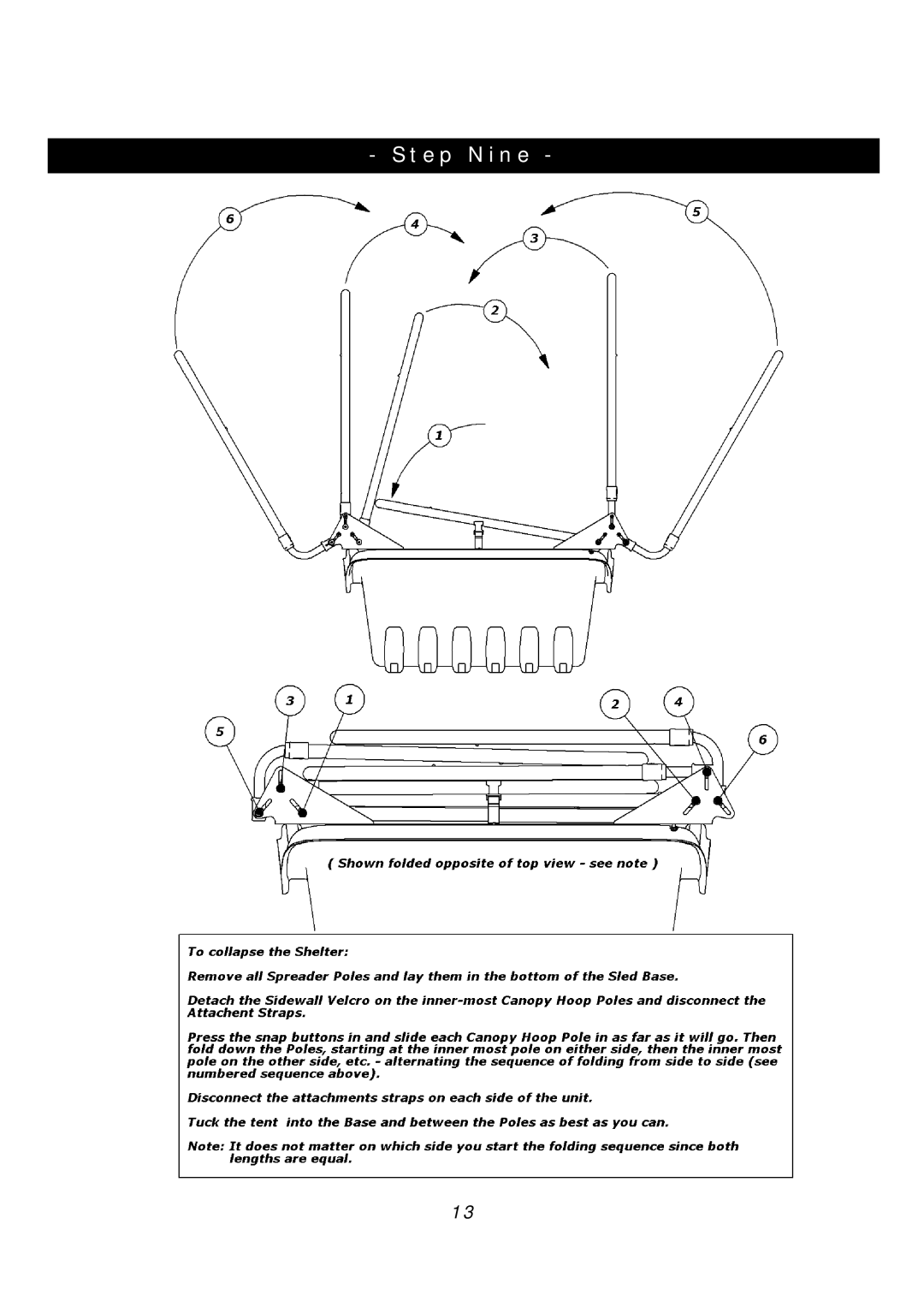 Clam Corp 8235 manual Step Nine 