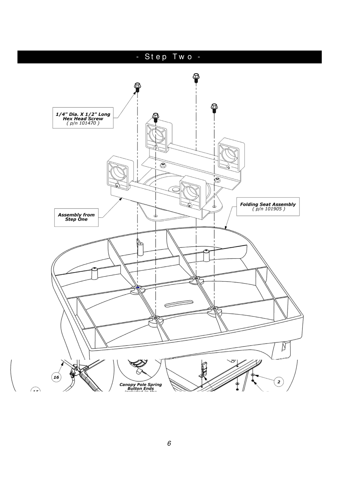 Clam Corp 8235 manual Step Two 