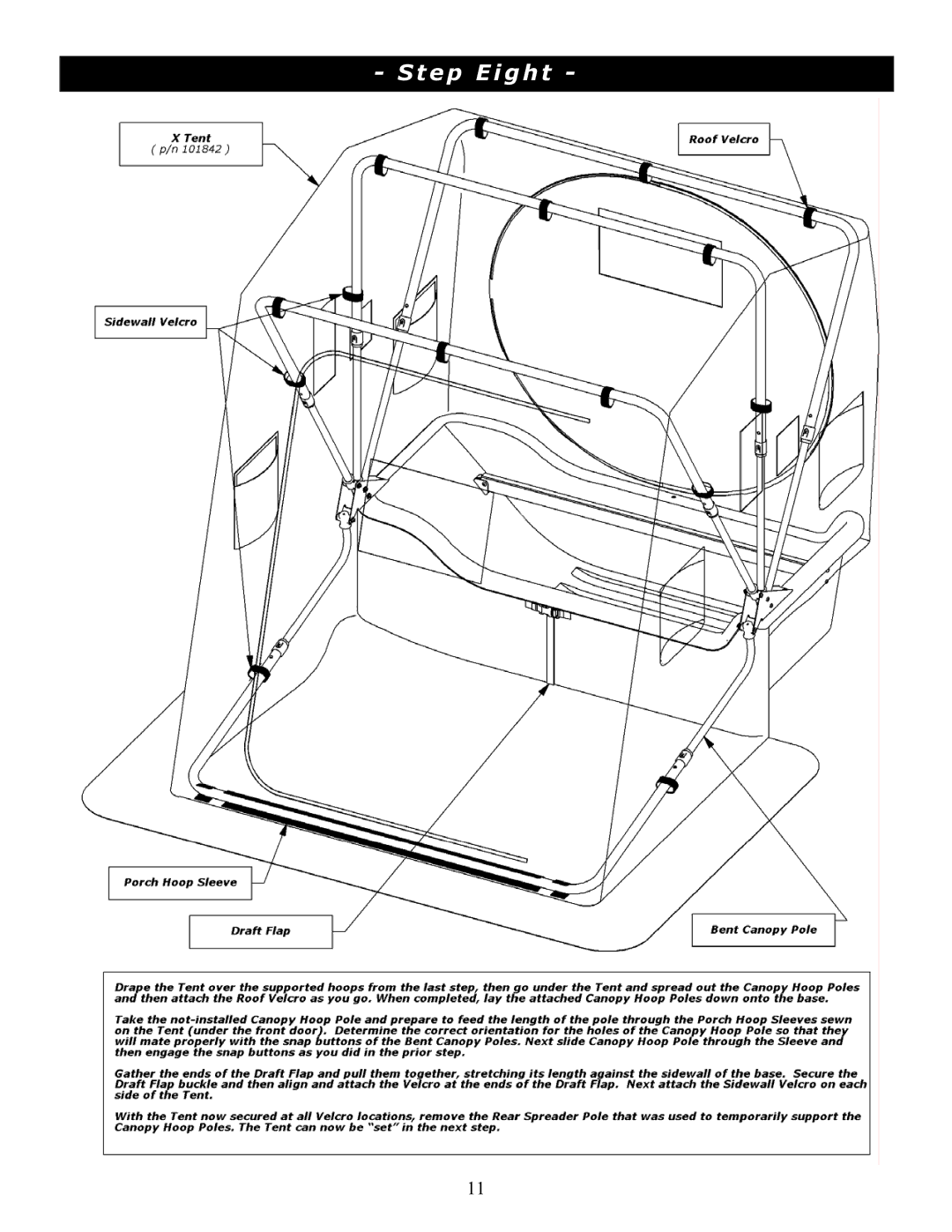 Clam Corp 8236 manual Step Eight 