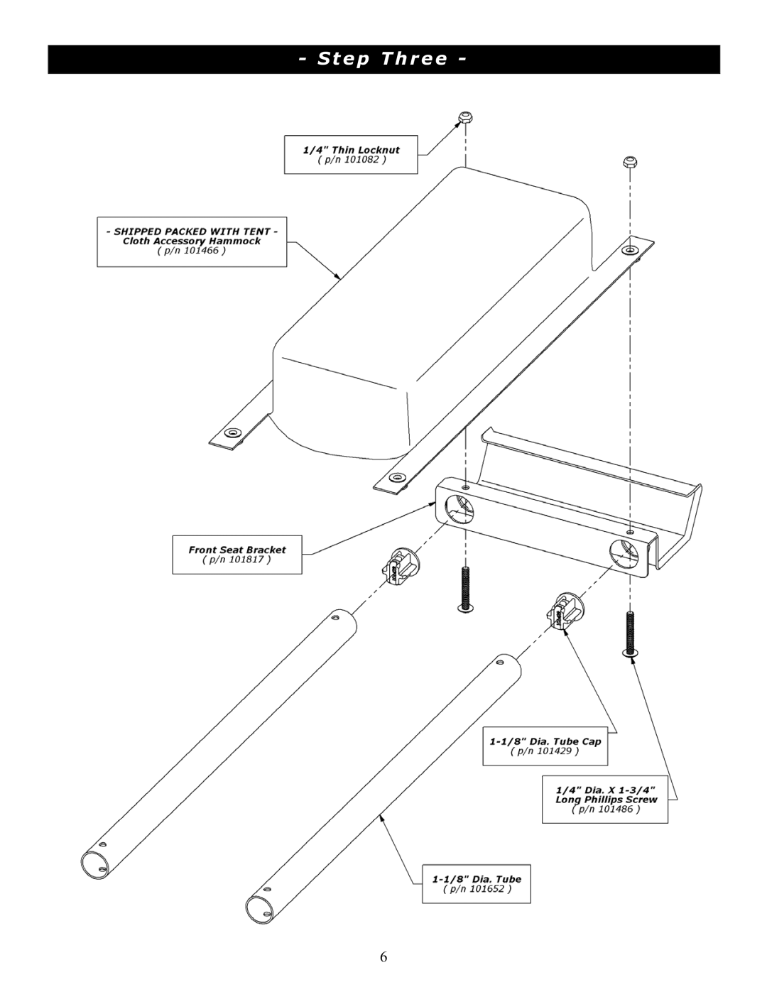 Clam Corp 8236 manual Step Three 