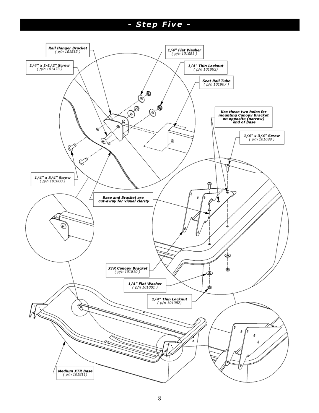 Clam Corp 8236 manual Step Five 