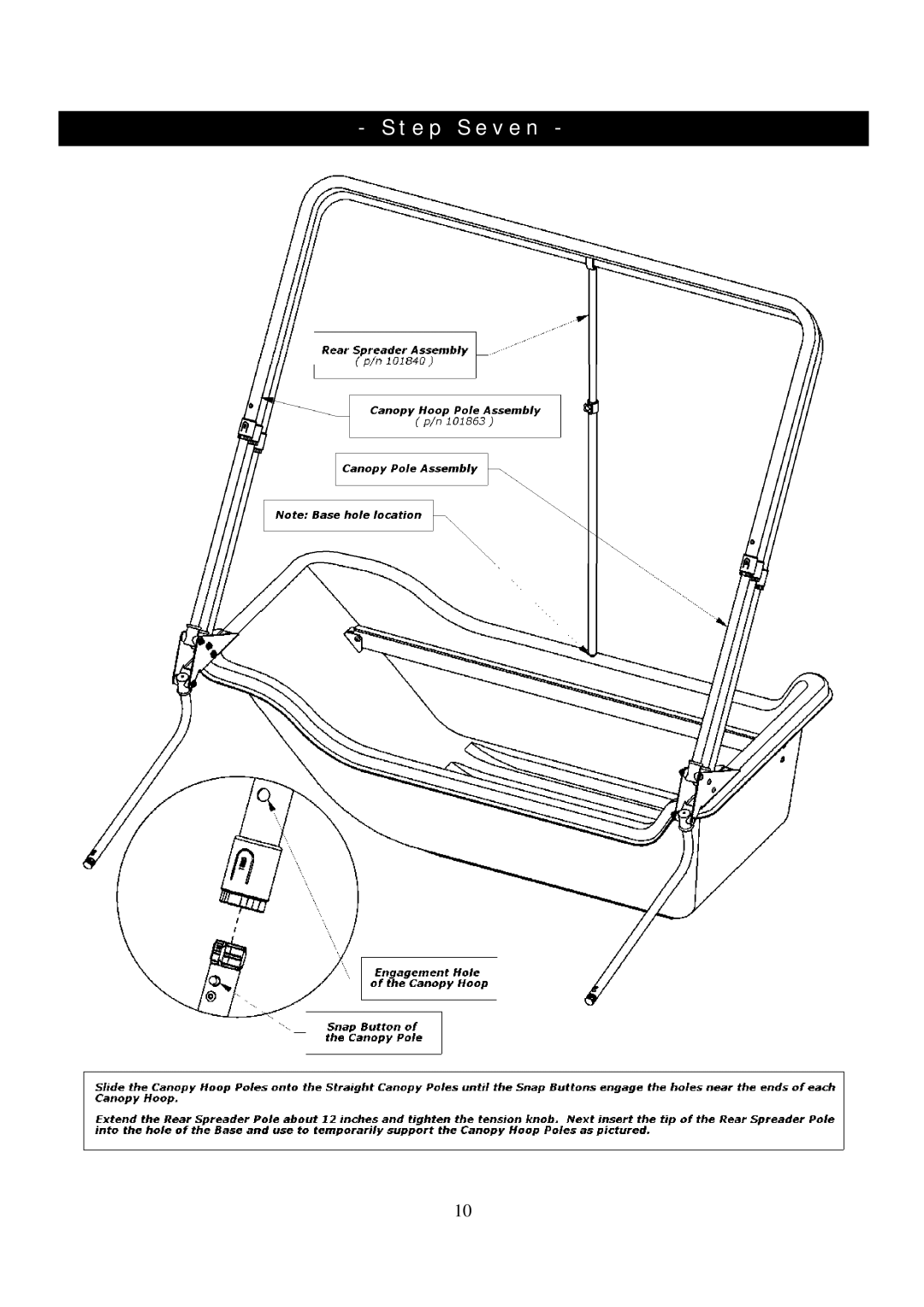 Clam Corp 8237 manual Step Seven 