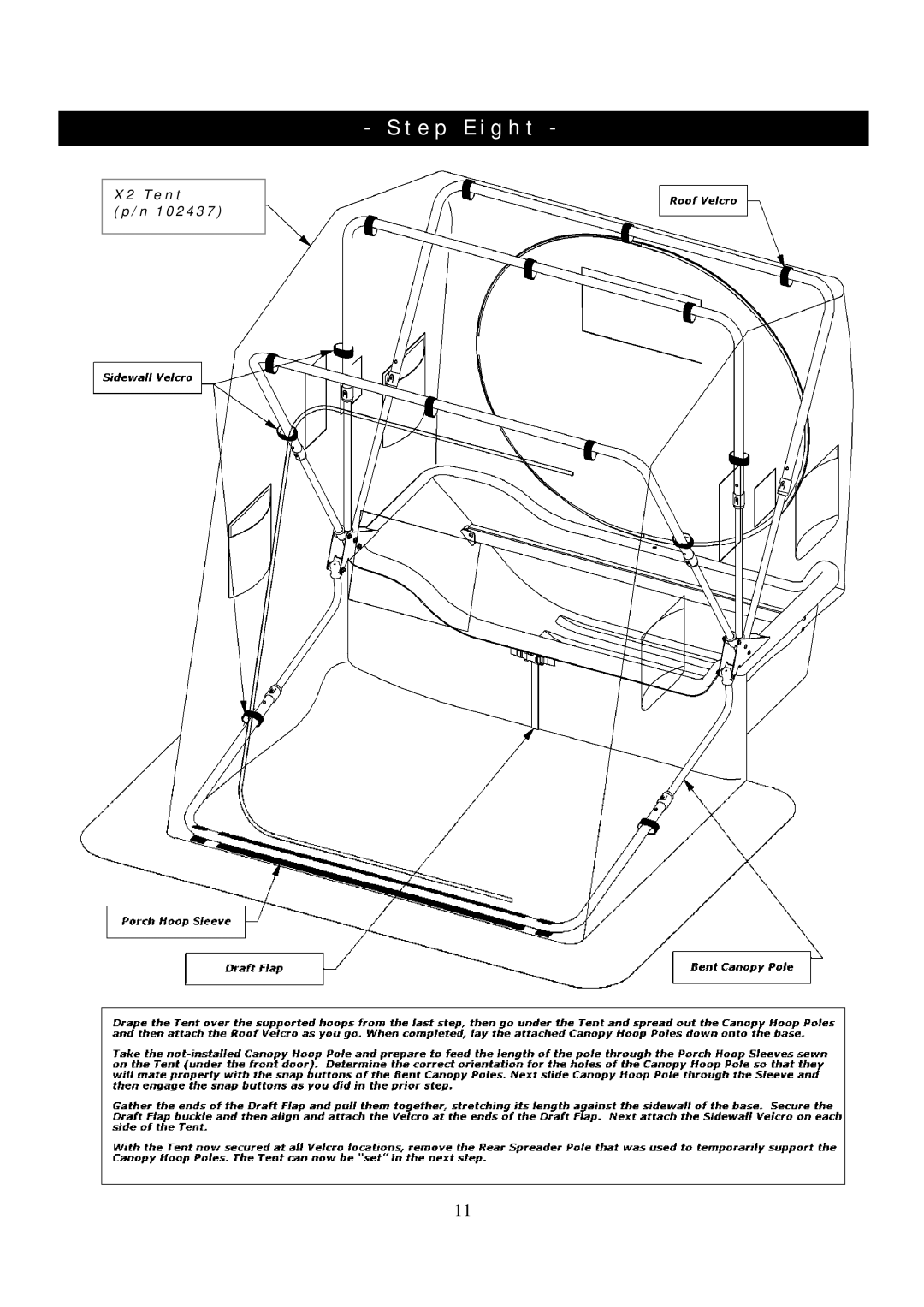 Clam Corp 8237 manual Step Eight 