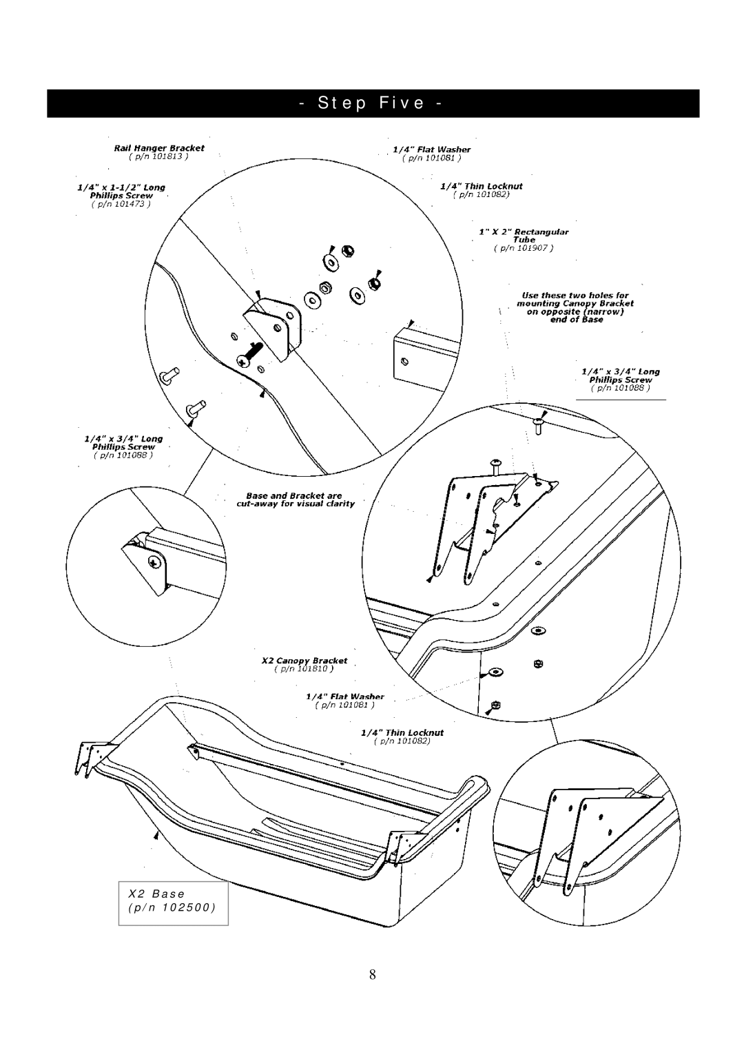 Clam Corp 8237 manual Step Five 