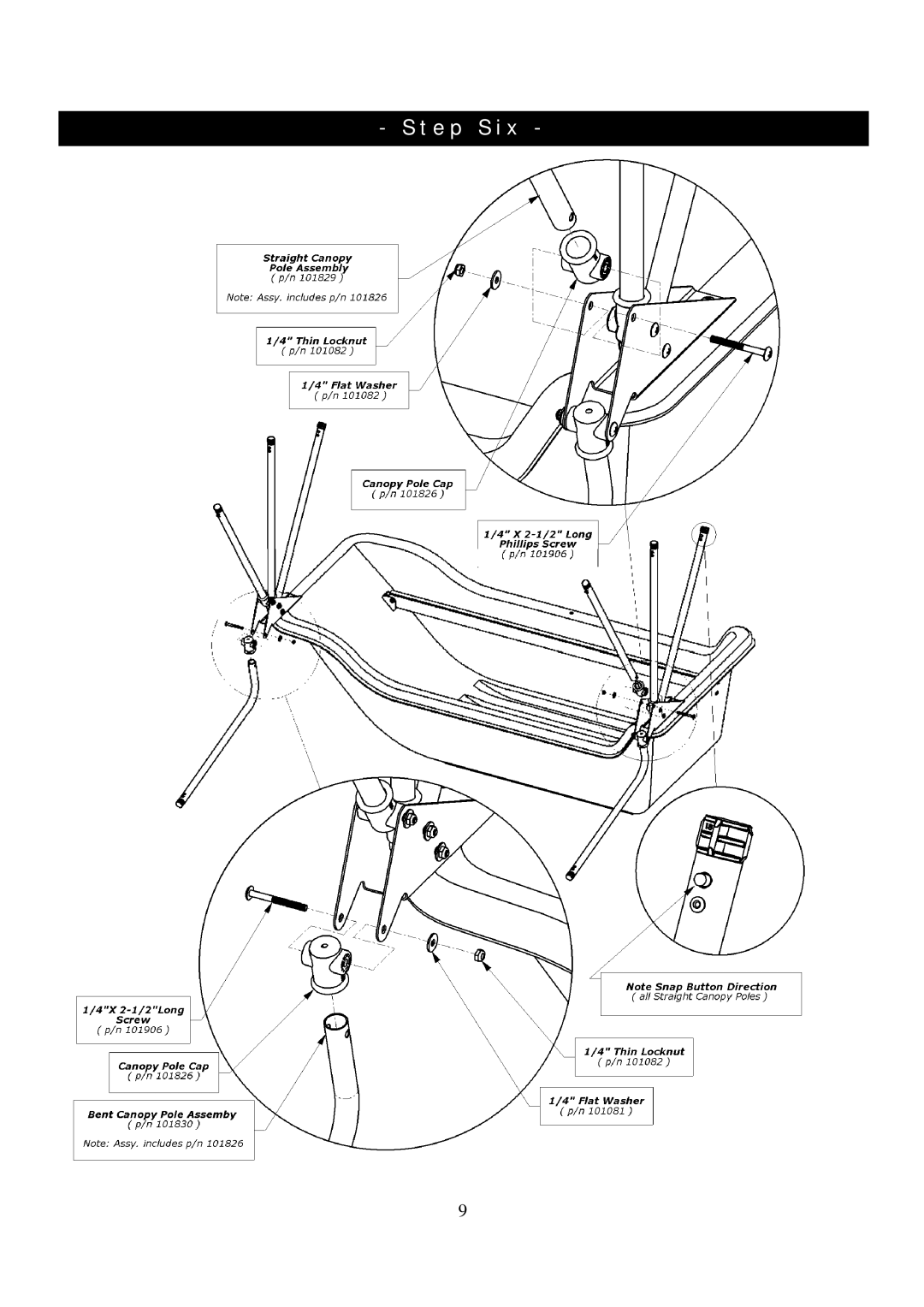 Clam Corp 8237 manual Step Six 