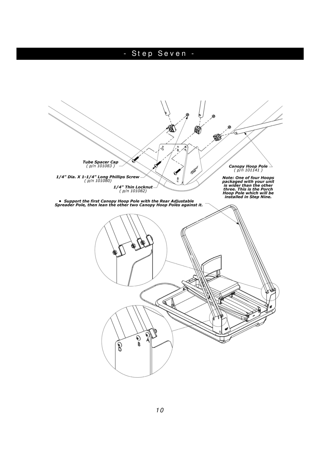 Clam Corp 8244 manual Step Seven 